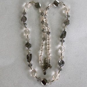 CHICO’s LONG CRYSTAL FASHION NECKLACE